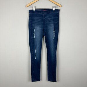 Jennifer Lopez Jeans Womens 10 Skinny Distressed Pull On Stretch Medium‎ Wash